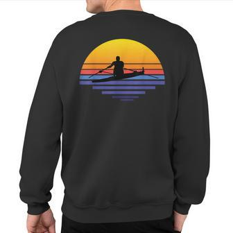 Sculling Boat Rowing Rower Sculls Oars Water Technique Sweatshirt Back Print | Mazezy