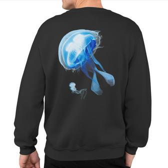 Sea Nettle Jellyfish Diving Underwater Beauty Sweatshirt Back Print | Mazezy