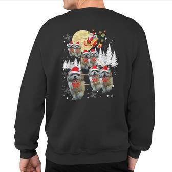 Shih Tzu Reindeer Christmas Moon Santa Dog Sweatshirt Back Print | Mazezy