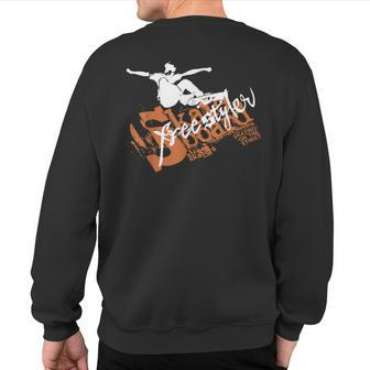 Skateboard Free Style Skateboarding Skate Sweatshirt Back Print | Mazezy DE