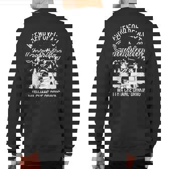 Snowmobile Weekend Forecast Winter Sports Vintage Motor Sled Sweatshirt Back Print | Mazezy