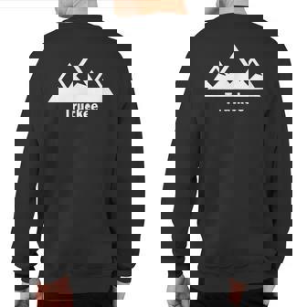 Snowy Mountain Truckee California Sweatshirt Back Print | Mazezy