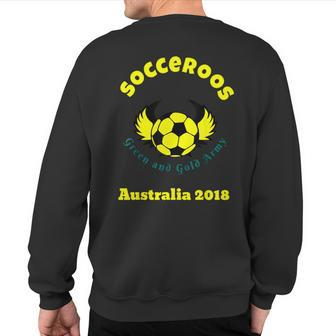 Socceroos Australian Fan Supporter T Sweatshirt Back Print | Mazezy