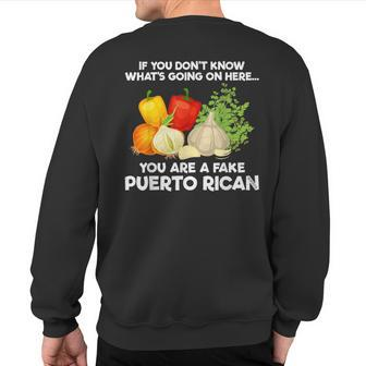 Sofrito Puerto Rico Puerto Rican Sofrito Meme Sweatshirt Back Print | Mazezy