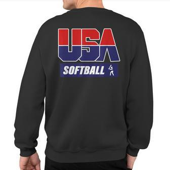 Softball 2021 Souvenir Usa Sweatshirt Back Print | Mazezy