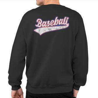 Softball Baseball Homerun Baseball Pitcher Sport Sweatshirt Back Print | Mazezy