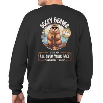 Soggy Beaver Bbq Sweatshirt Back Print - Thegiftio UK