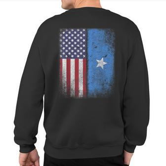 Somali American Flag Somalia Usa Somalian America Sweatshirt Back Print | Mazezy