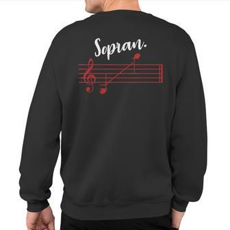Soprano Singer Soprano Choir Singer Musical Singer Sweatshirt Back Print | Mazezy UK