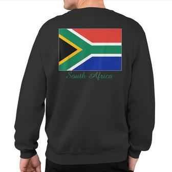 South Africa African Flag Souvenir Sweatshirt Back Print | Mazezy