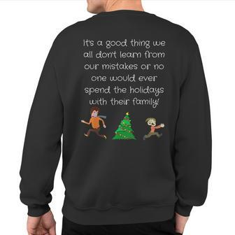 Spending Time With Family At Christmas Sweatshirt Back Print | Mazezy