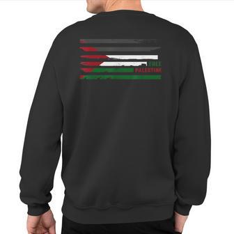 Stand With Palestine Free Palestine Palestine Flag Sweatshirt Back Print - Thegiftio UK