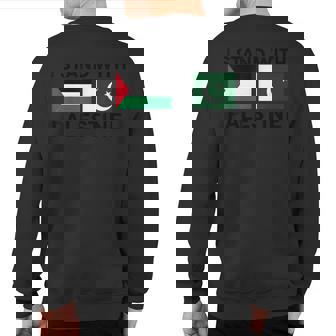 I Stand With Palestine Pakistan Flag Sweatshirt Back Print - Thegiftio