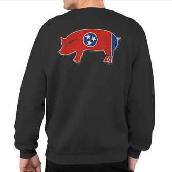 State Of Tennessee Barbecue Pig Hog Bbq Competition Sweatshirt Back Print | Mazezy