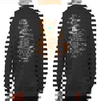 Steam Punk Cat Kitten Kitty Steampunk Sweatshirt Back Print - Thegiftio