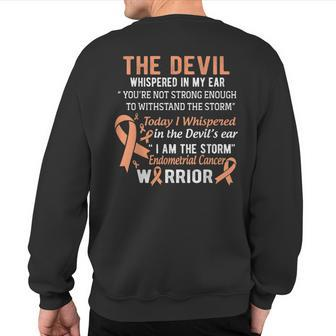 I Am The Storm Endometrial Cancer Warrior Sweatshirt Back Print | Mazezy
