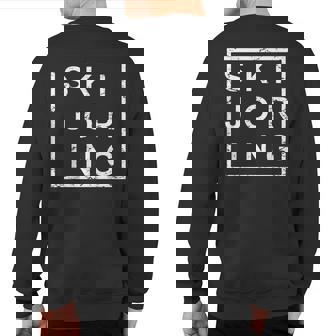 Stylish Skijoring Sweatshirt Back Print | Mazezy