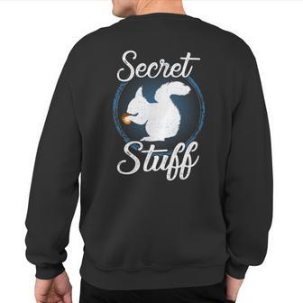 Super Secret Stuff Squirrel Armed Forces Sweatshirt Back Print | Mazezy