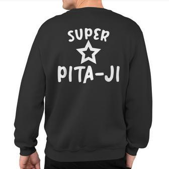 Super Pita-Ji Hindi Dad For Men Sweatshirt Back Print | Mazezy