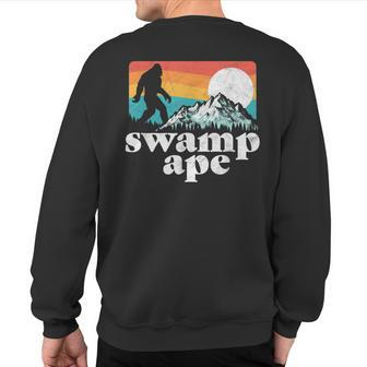 Swamp Ape Florida Bigfoot Mountains Retro Sweatshirt Back Print | Mazezy