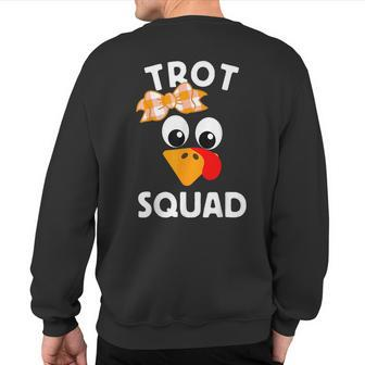 Thanksgiving Running Turkey Trot Squad Sweatshirt Back Print - Seseable