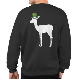 Thomson's Gazelle Leprechaun Irish St Patrick Day Sweatshirt Back Print | Mazezy