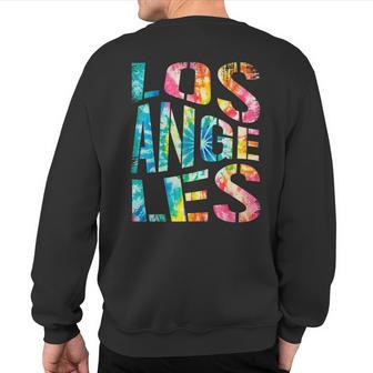 Tie Dye Los Angeles La California State California Republic Sweatshirt Back Print | Mazezy