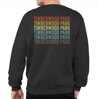 Timberwood Park City Retro Sweatshirt Back Print | Mazezy