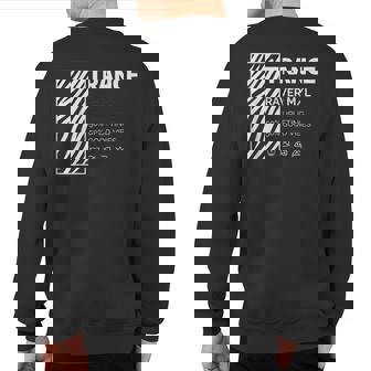 Trance Music Dance Music Techno Tech House Hard Trance Sweatshirt Back Print | Mazezy