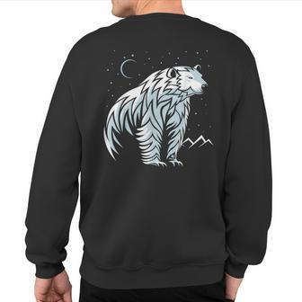 Tribal Polar Bear Tattoo Style Sweatshirt Back Print | Mazezy