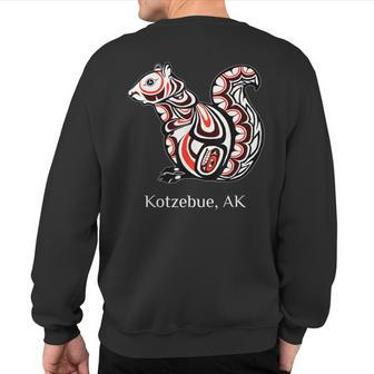 Tribal Squirrel Kotzebue Alaska Pnw Native American Indian Sweatshirt Back Print | Mazezy