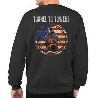 Tunnel To Towers America Flag Inserts Sweatshirt Back Print - Thegiftio UK