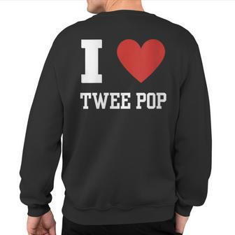 Twee Pop Indie Music 90S Lover Love Heart Cool Vintage Retro Sweatshirt Back Print | Mazezy