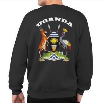 Uganda Coat Of Arms Flag Souvenir Kampala Sweatshirt Back Print | Mazezy