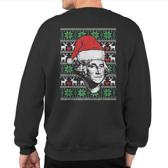 Ugly Christmas George Washington Patriotic President Sweatshirt Back Print - Thegiftio UK