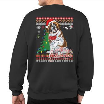 Ugly Christmas Sweater Saint Bernard Dog Sweatshirt Back Print - Thegiftio UK