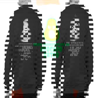 Never Underestimate A Avocado Eater Scary Horror Sweatshirt Back Print - Thegiftio UK