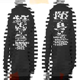 Never Underestimate A Grandpa With A Mechanical Engineering Sweatshirt Back Print | Mazezy