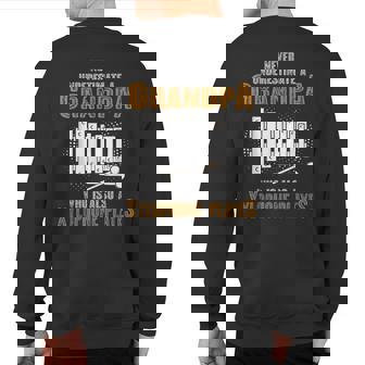 Never Underestimate Grandpa Who Is Also A Xylophone Player Sweatshirt Back Print | Mazezy