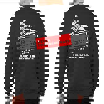 Never Underestimate An Old Guy With A Dirt Bike Sweatshirt Back Print - Thegiftio UK