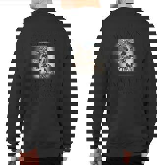 Never Underestimate An Old Man With A Bicycle January Sweatshirt Back Print | Seseable UK