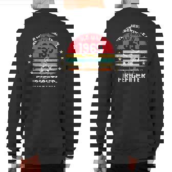Never Underestimate An Old Man Firefighter 1969 Birthday Sweatshirt Back Print - Thegiftio UK