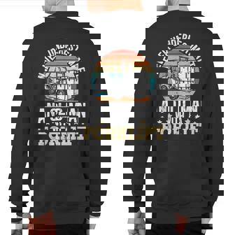 Never Underestimate An Old Man With A Forklift Operator Sweatshirt Back Print | Mazezy