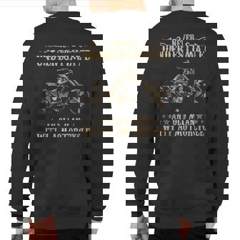 Never Underestimate An Old Man With A Motorcycle Vintage Sweatshirt Back Print | Mazezy