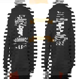 Never Underestimate The Power Of A Sykes T Sweatshirt Back Print | Seseable UK