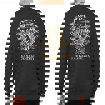Never Underestimate A Super Talented Barber For Barbers Sweatshirt Back Print - Thegiftio UK
