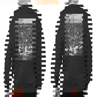 Urban New York City Graphic New York City Skyline Sweatshirt Back Print | Mazezy