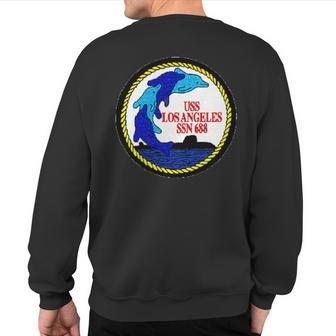 Uss Los Angeles Ssn-688 Nuclear Attack Submarine Sweatshirt Back Print | Mazezy