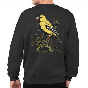 Ventage American Goldfinch Graphic Cute American Goldfinch Sweatshirt Back Print | Mazezy