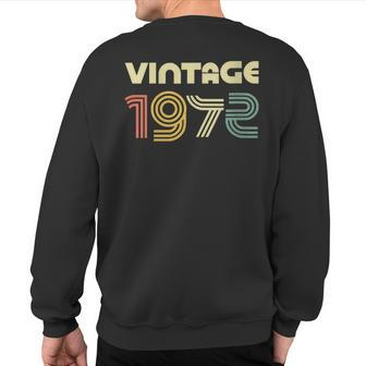 Vintage 1972 51St Birthday Sweatshirt Back Print - Seseable